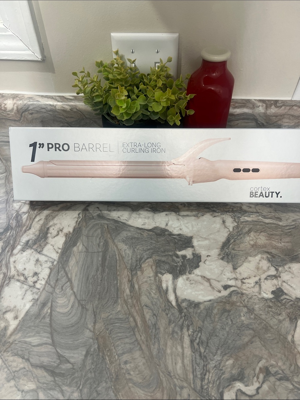 Cortex Beauty 1" Pro Barrel Extra-Long Curling Iron - Blush Pink